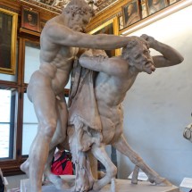 Roman art - Man fighting with a centaur (half man / half horse) in the Uffizi Gallery of Florence, one of the most important and most visited art museums on earth